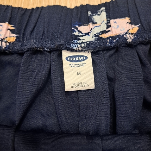 Old Navy Blue Sailboat Tropical Print Pleated Summer Cute Mini Skirt Size Medium - Picture 4 of 7